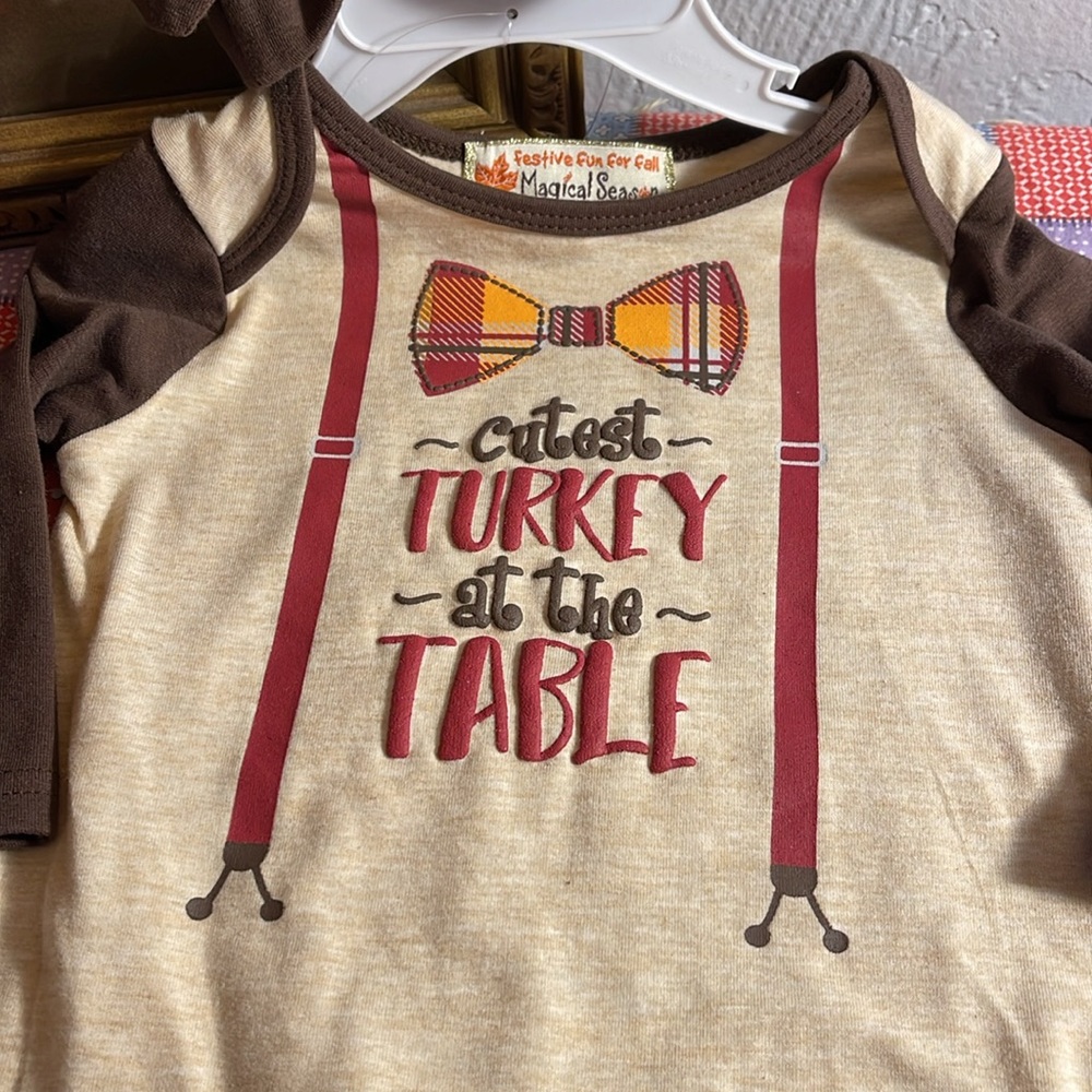 Magical Season. Thanksgiving outfit. 6/9 month.